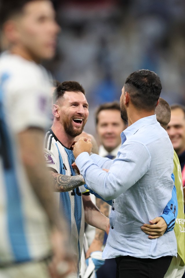 Aguero has been reunited with his best pal Lionel Messi