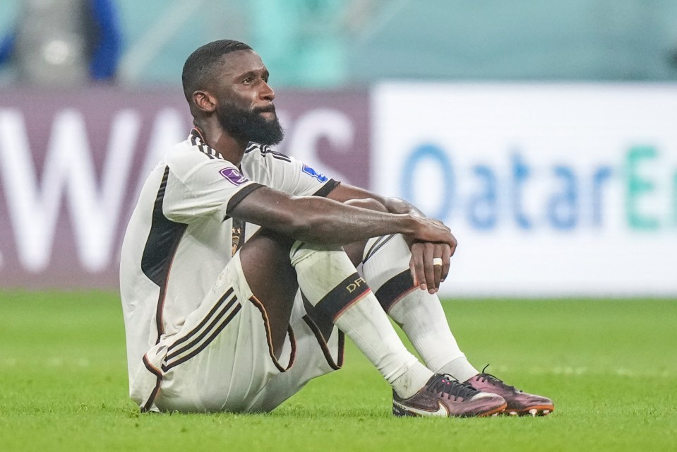 Antonio Rudiger looked close to tears