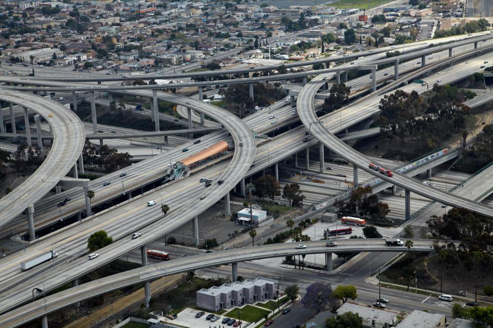 The Harry Pregerson Interchange in Los Angeles was used in the film Speed