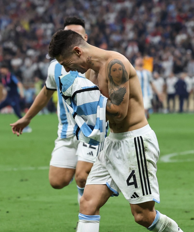 Football fans picked up on the tattoo on the top of his left arm