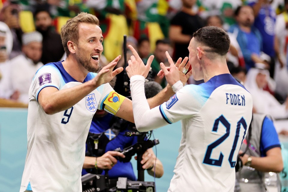 Harry Kane celebrated after scoring the team’s second goal