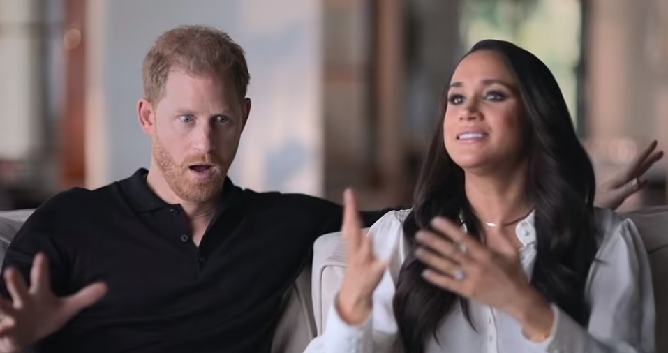 Prince Harry and Meghan Markle in the first episode of their Netflix six-parter