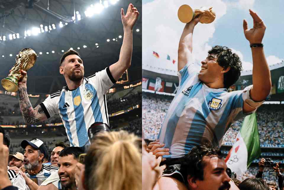 Lionel Messi lifted the trophy in 2022 just as Diego Maradona did in 1986