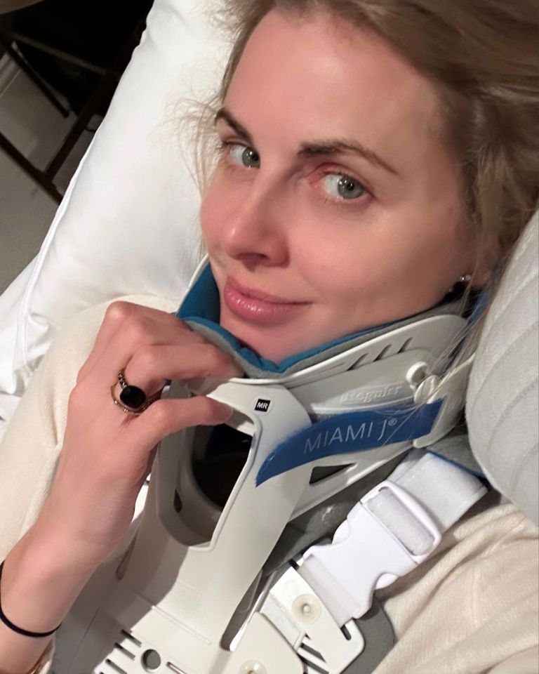 Donna Air has broken her spine in two places