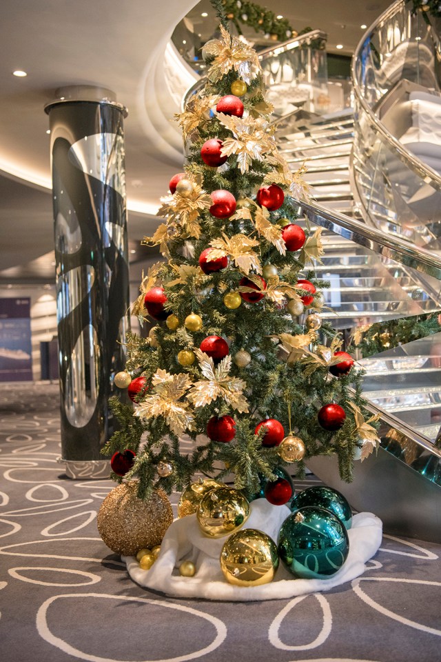 Cruise ships often have big events and themed shows during Christmas