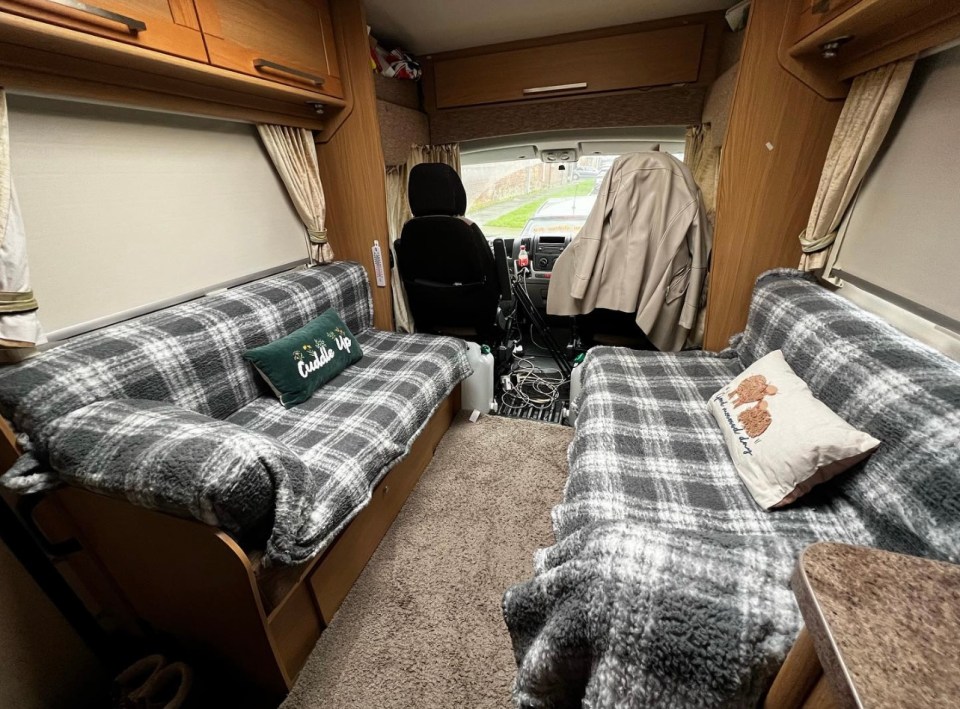 The couple have a three stove cooker, two-tier oven and grill in their van