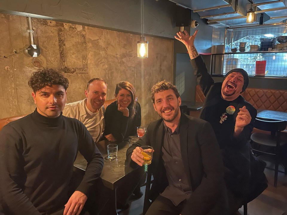 Seann Walsh, Matt Hancock and Boy George hung out in Soho last night