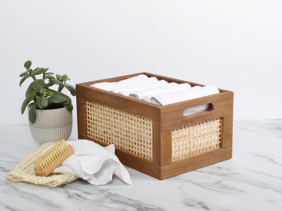 The ‘woven bamboo basket’ retails at £22