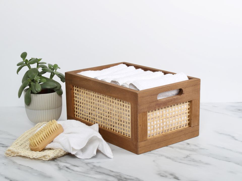 The 'woven bamboo basket' retails at £22