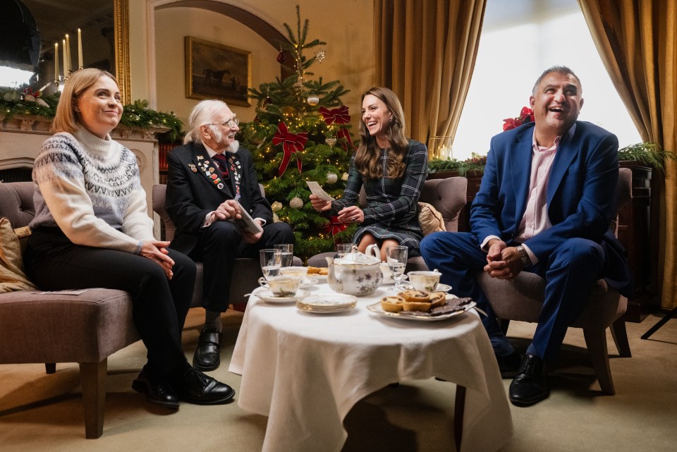 The Princess of Wales met with chosen members of the public during a small gathering at Windsor Castle