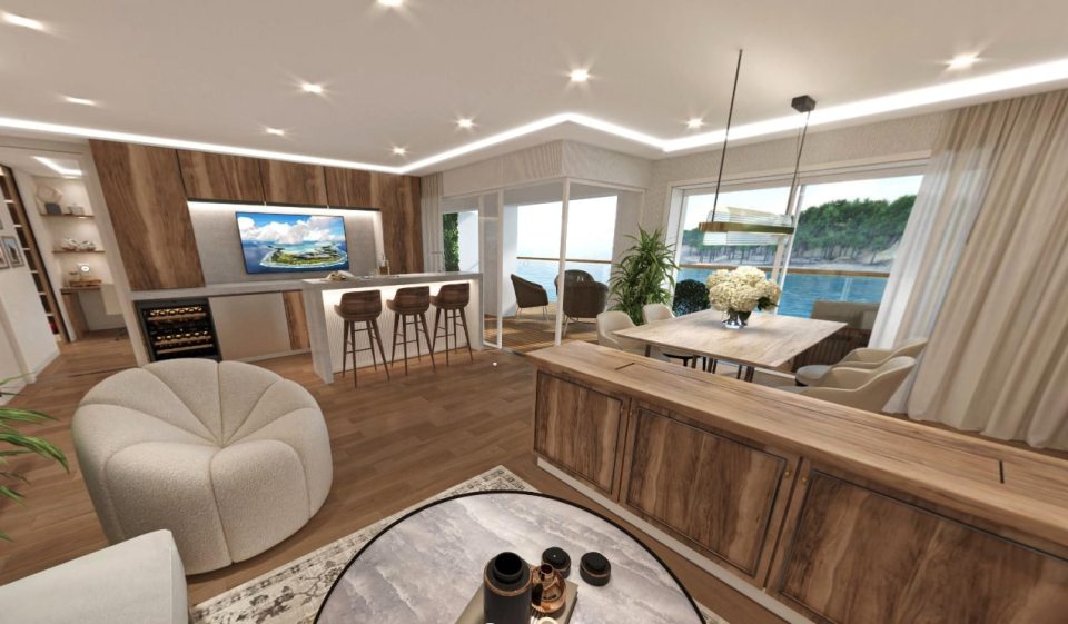 A Global residence will consist of two levels, four bedrooms and two bathrooms