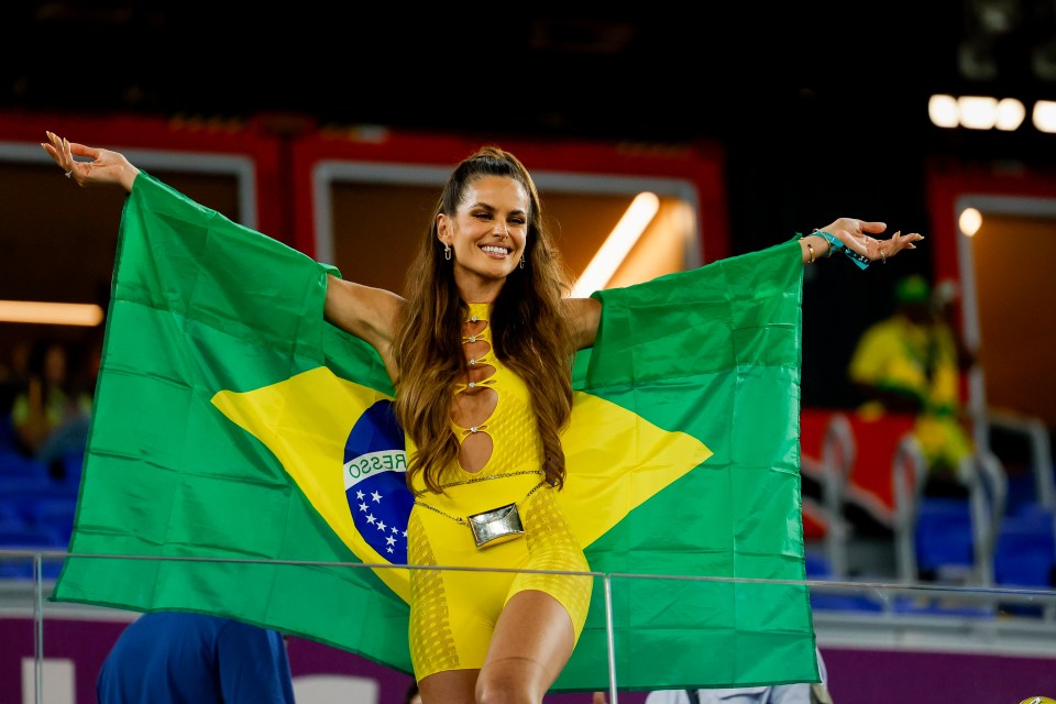 She then stuck around in Qatar to support her home country Brazil