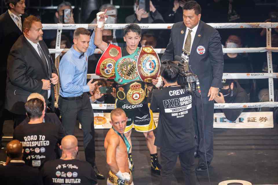 Inoue now holds the WBA, WBC, WBO, IBF and The Ring belts