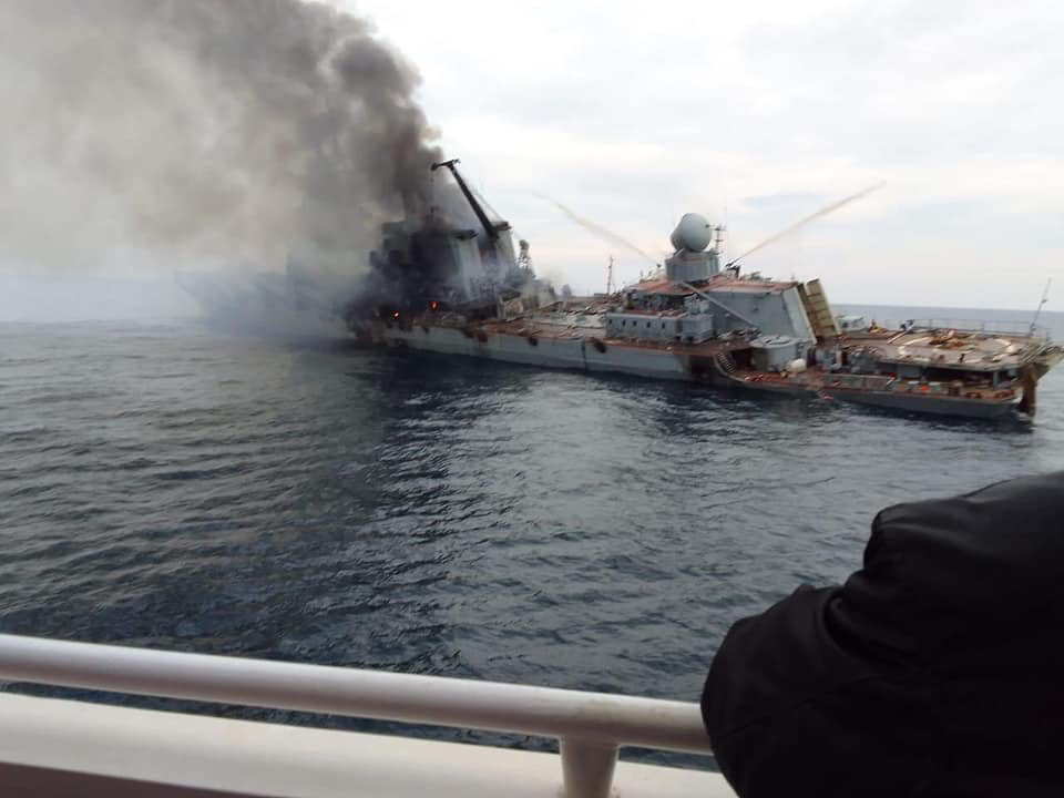 The flagship Russian warship the Moskva was sunk in April