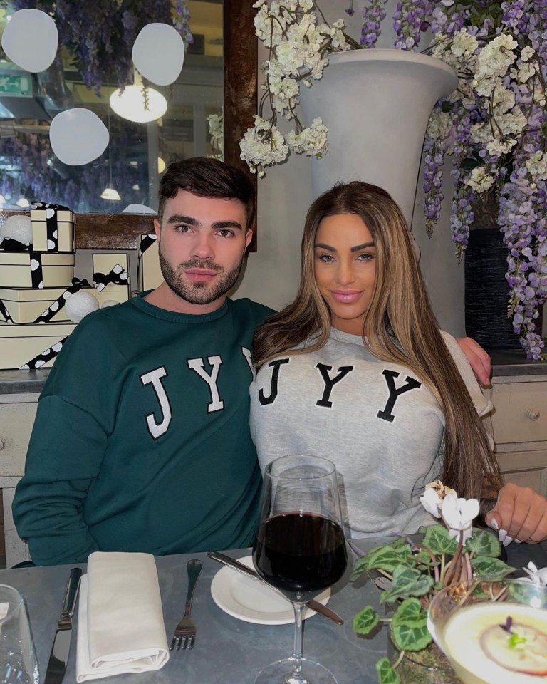 Katie Price showed off her new boobs over dinner with pal Ryan Mira