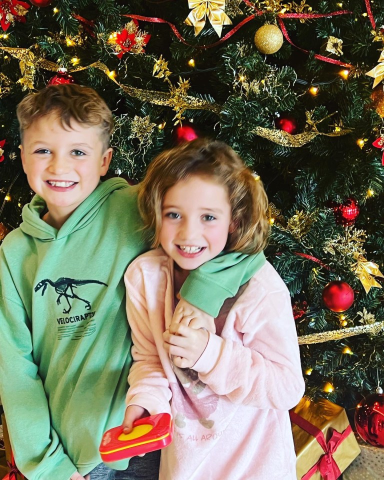 Katie and Kieran's children Bunny and Jett spent Christmas with their mum