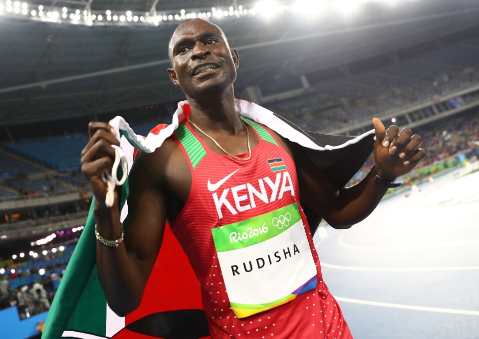 Rudisha is a two-time Olympic 800m champion