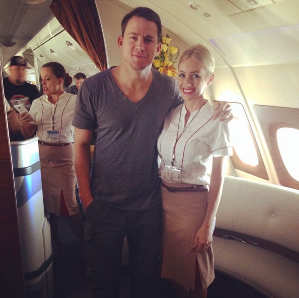 Laura met Channing Tatum on one of her flights