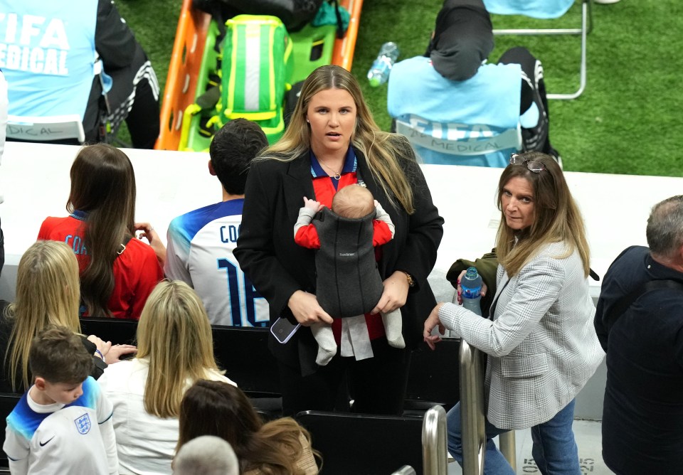 Lauren Fryer, partner of Declan Rice, was spotted in the stands before kick-off