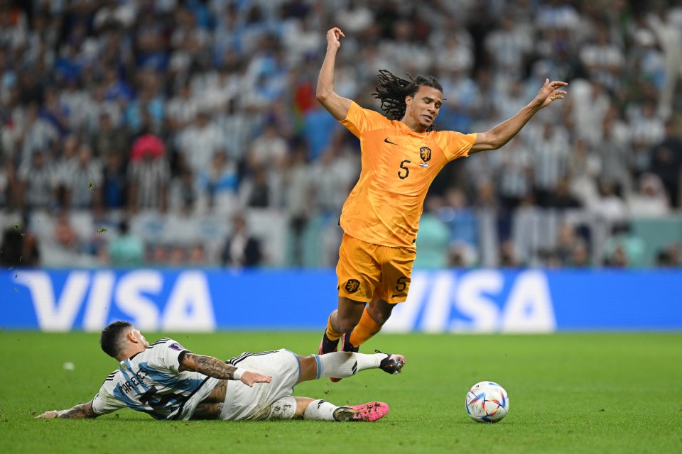 Leandro Paredes brought down Nathan Ake with a cynical sliding tackle