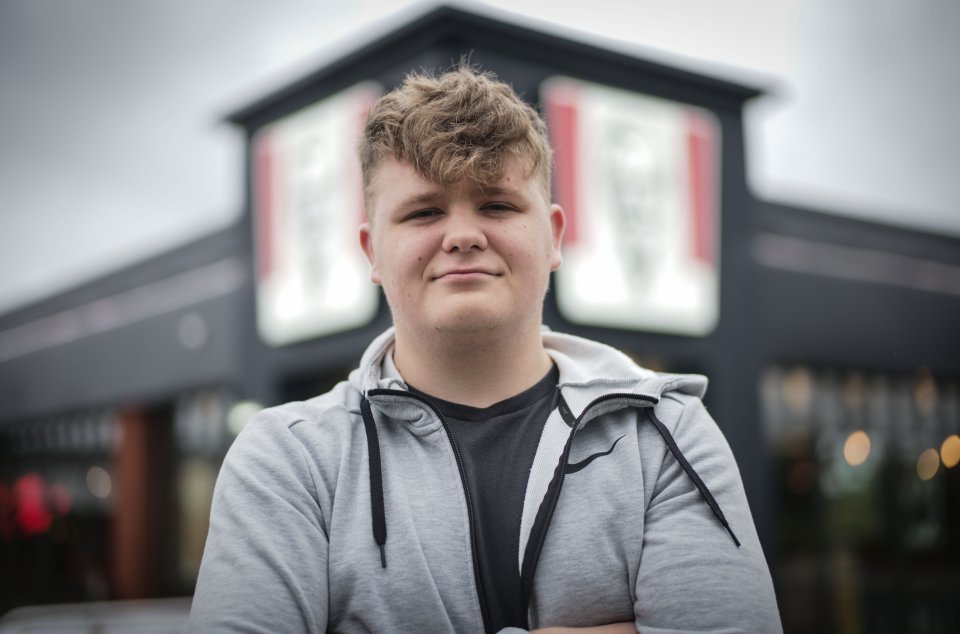 Liam Cregan, 17, from Manchester, recently graduated from KFC's Hatch programme