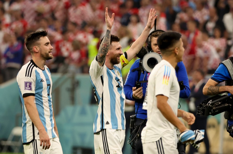 Messi and his team-mates defeated Croatia 3-0 in last night's semi-final