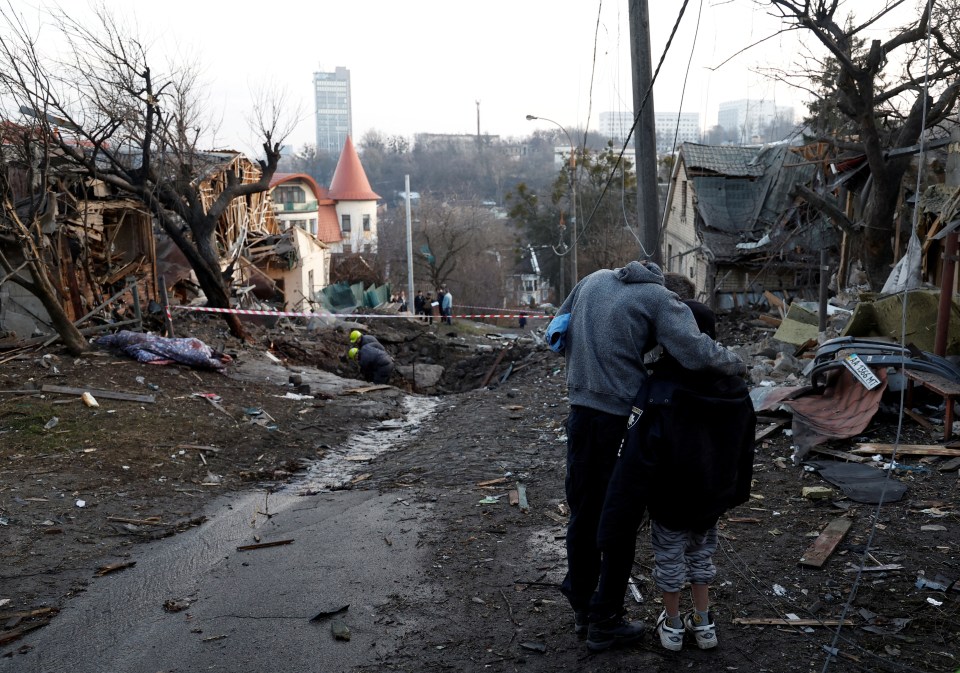 It was among dozens of missiles which rained down as Ukrainians saw in the new year