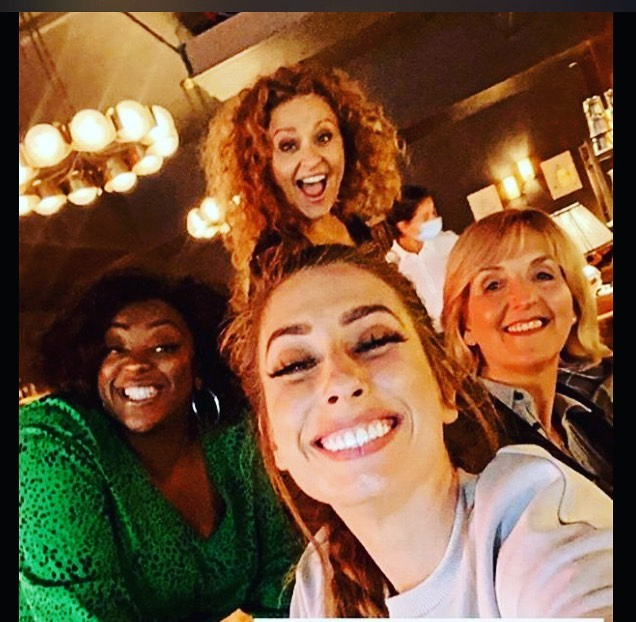 Nadia with Stacey Solomon, Judi Love and Kaye Adams