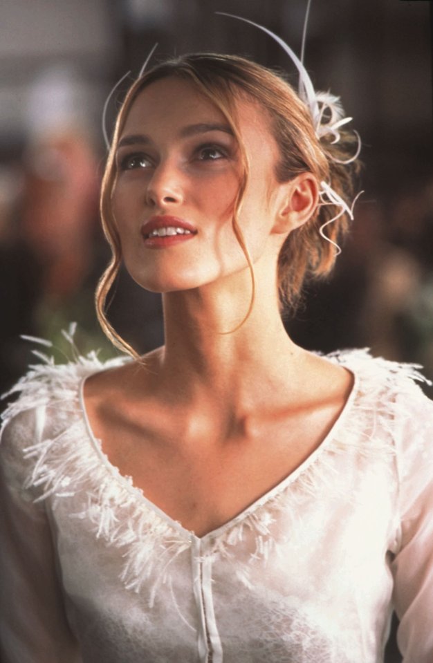 Keira Knightley seen here in Love Actually in 2003