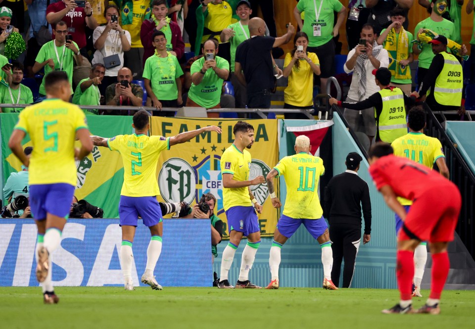 They performed Samba style dances after each goal against South Korea