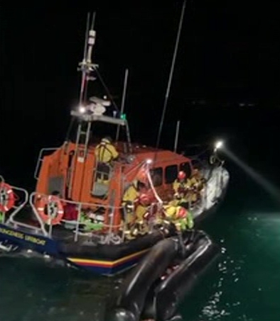 Royal Navy, RNLI and Coastguard vessels faced a race against time as temperatures plunged last night