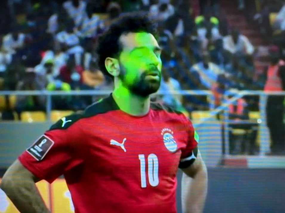 Mohamed Salah was targeted with lasers before a crucial penalty against Senegal