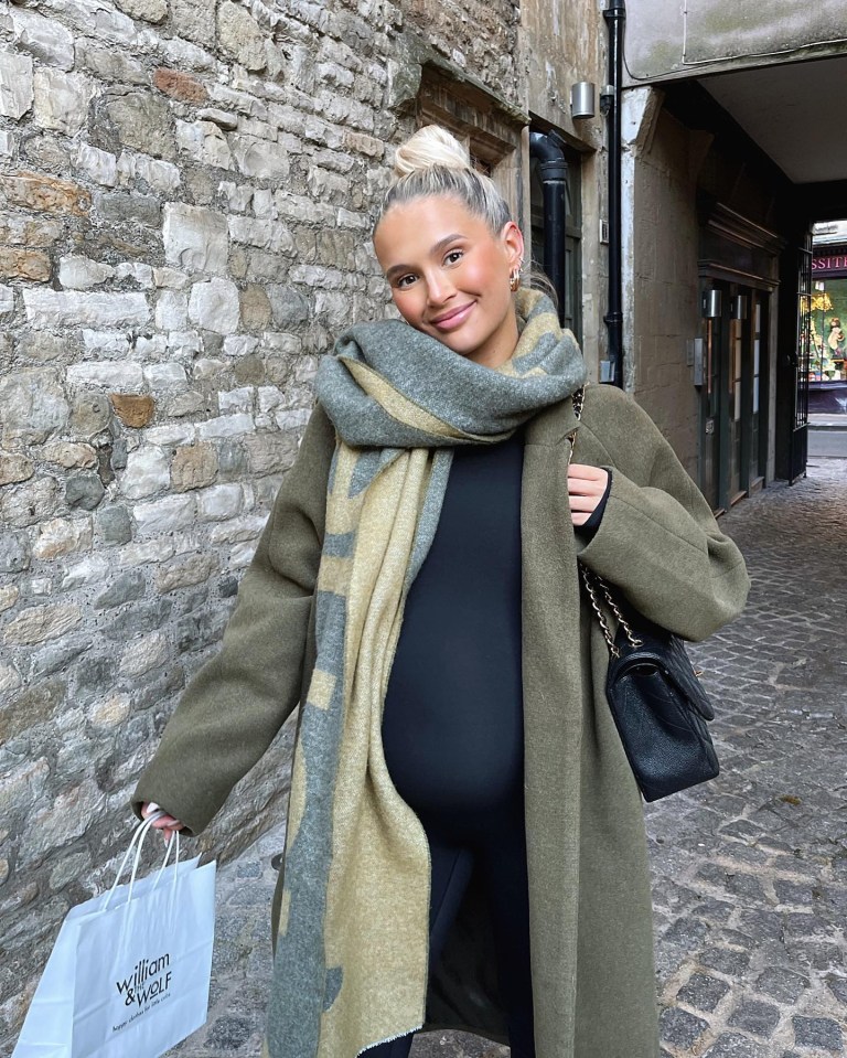 Molly is set to welcome her baby daughter in the new year