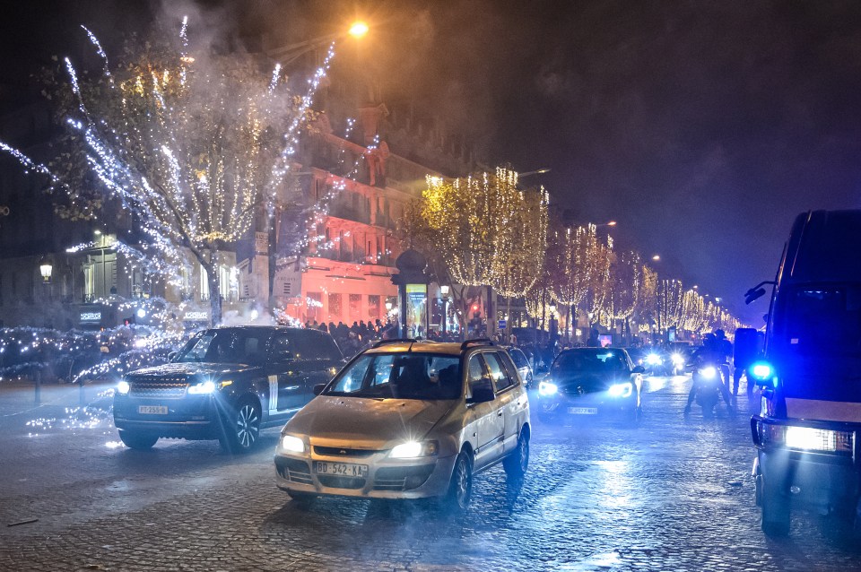 Champs-Elysees, a famous avenue, has recently been flooded with football fans after matches