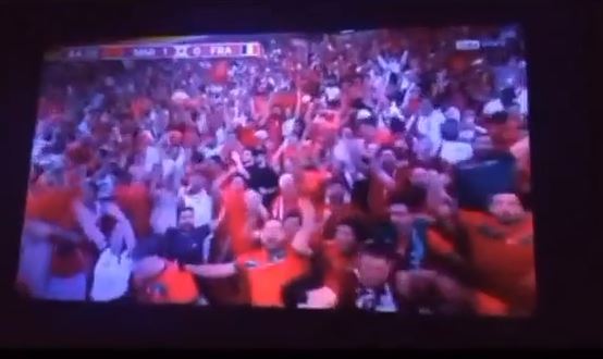 Their fans going wild after the historic victory