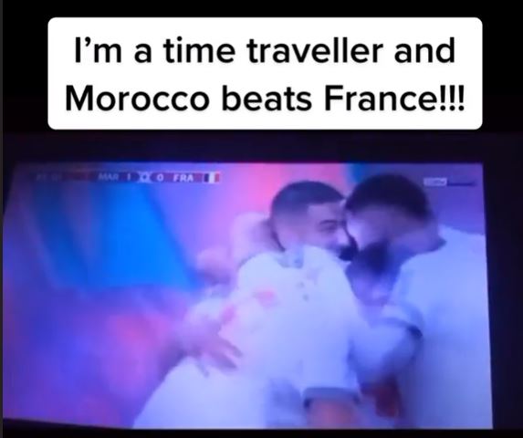 Jubilant Morocco fans after their historic 'win'