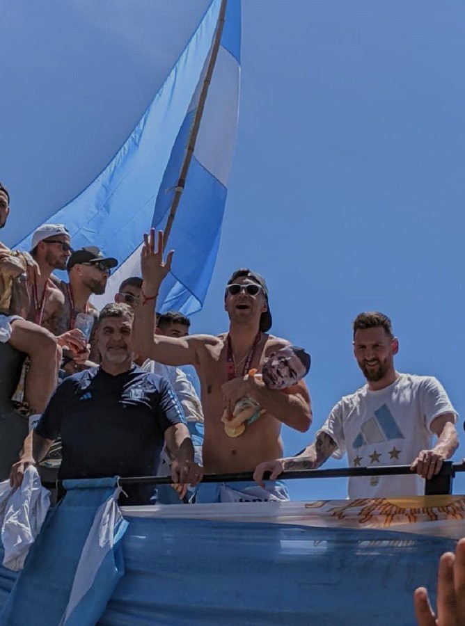 Argentina hero Emiliano Martinez taunts Kylian Mbappe by holding baby doll with his face on after World Cup final drama