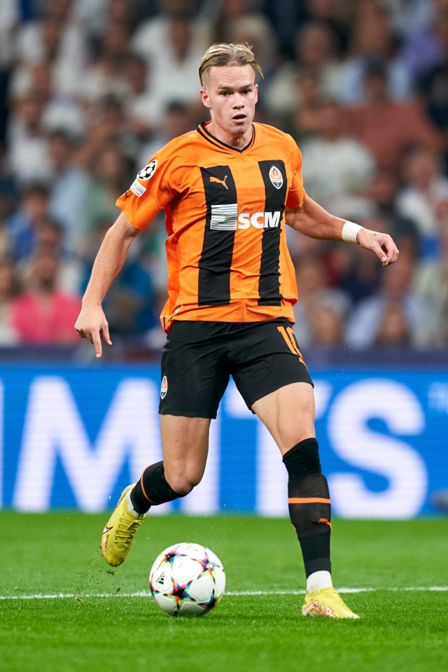 Arsenal have had a £55million bid for Mykhaylo Mudryk rejected by Shakhtar Donetsk