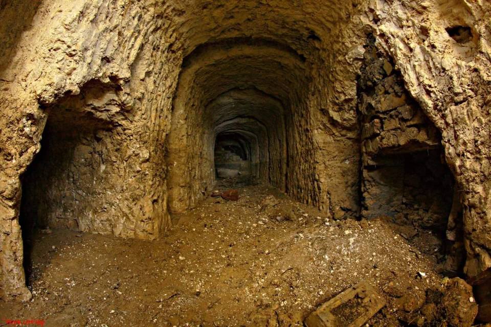 The network of tunnels run below a shopping centre in Kent