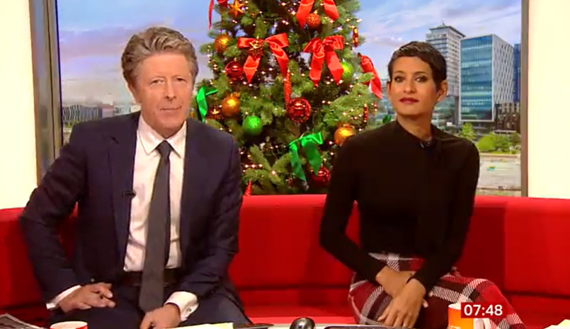 BBC Breakfast's Naga Munchetty dazzled fans in a skintight red skirt today