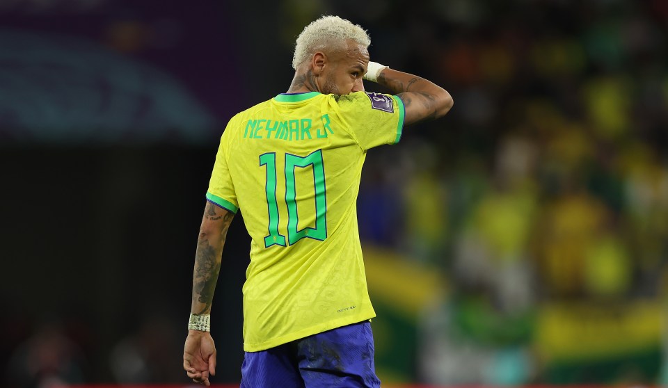 Neymar only played in three of Brazil's five games at the tournament