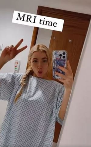 Elle Brooke gave only one clue on social media as to why she was in hospital