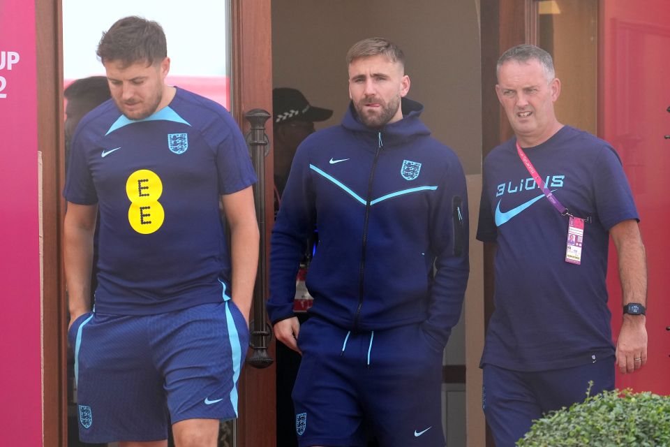 Shaw (middle) is one of Southgate's mainstays