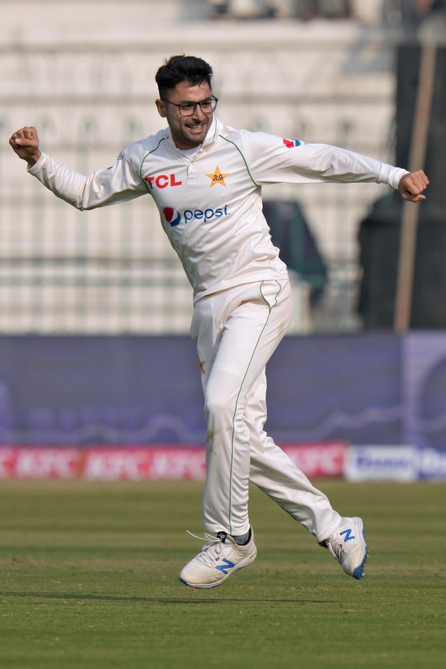 Pakistan’s Abrar Ahmed took seven wickets on his international debut