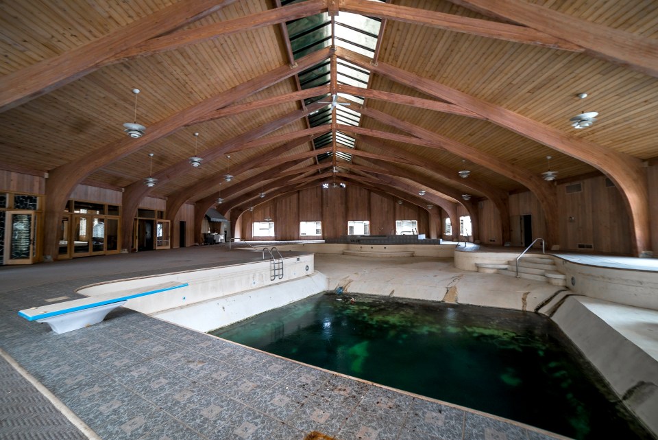 The old pool at Mike Tyson's former mansion