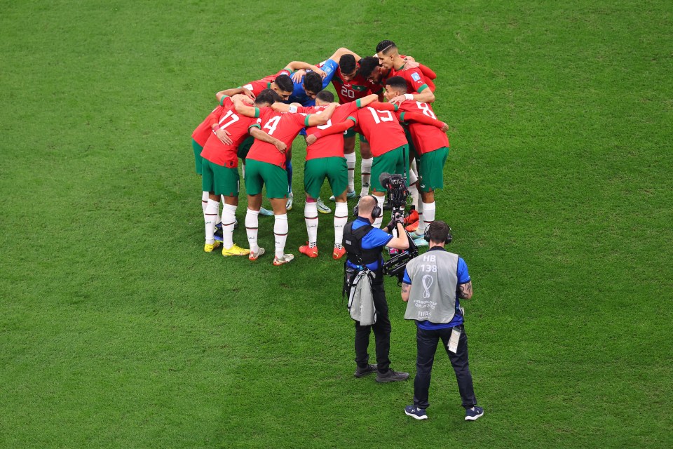 Morocco were forced into a last-minute change in their team to play France