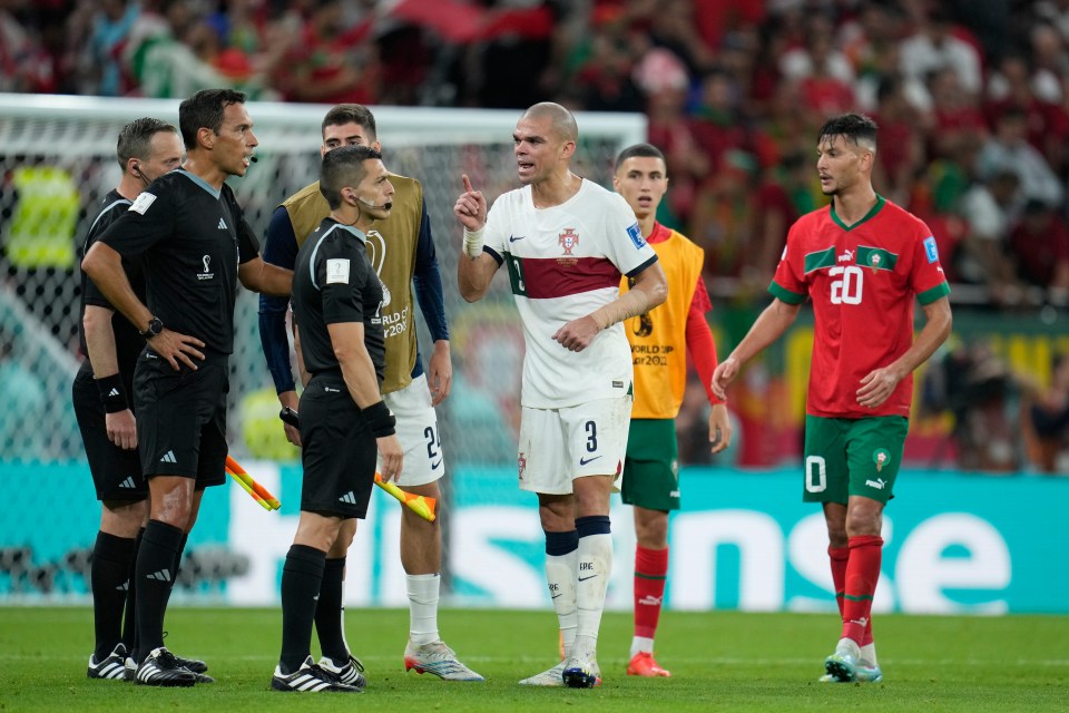 Portugal star Pepe was fuming after the World Cup elimination to Morocco