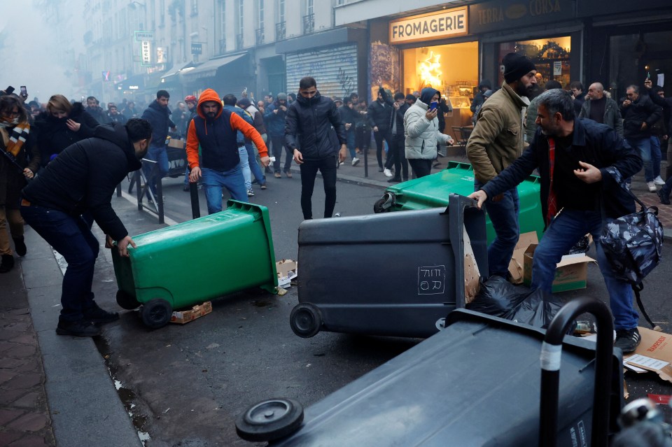 Kurdish rioters have clashed with cops in the streets