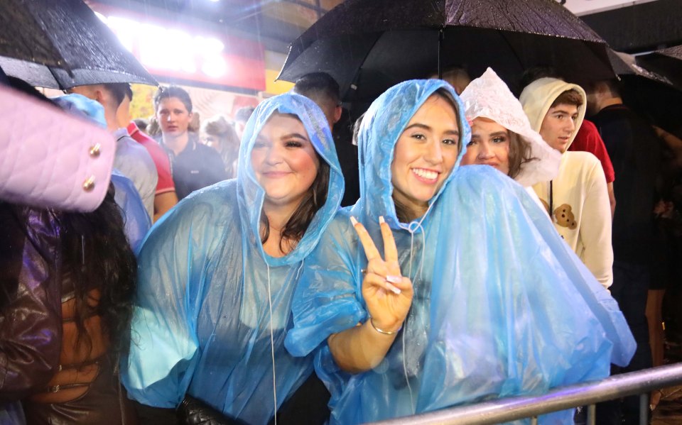 Savvy ladies in Leeds had a unique way of staying dry in queues for clubs