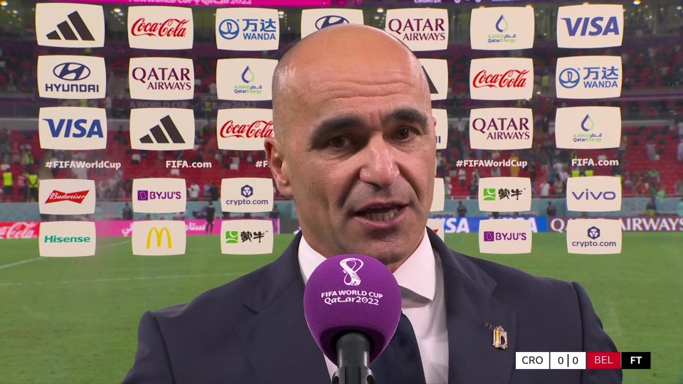 Roberto Martinez was speaking after Belgium's World Cup elimination